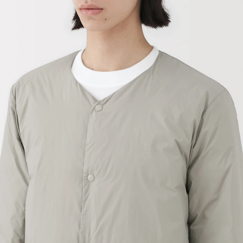 Lightweight Down Collarless Jacket