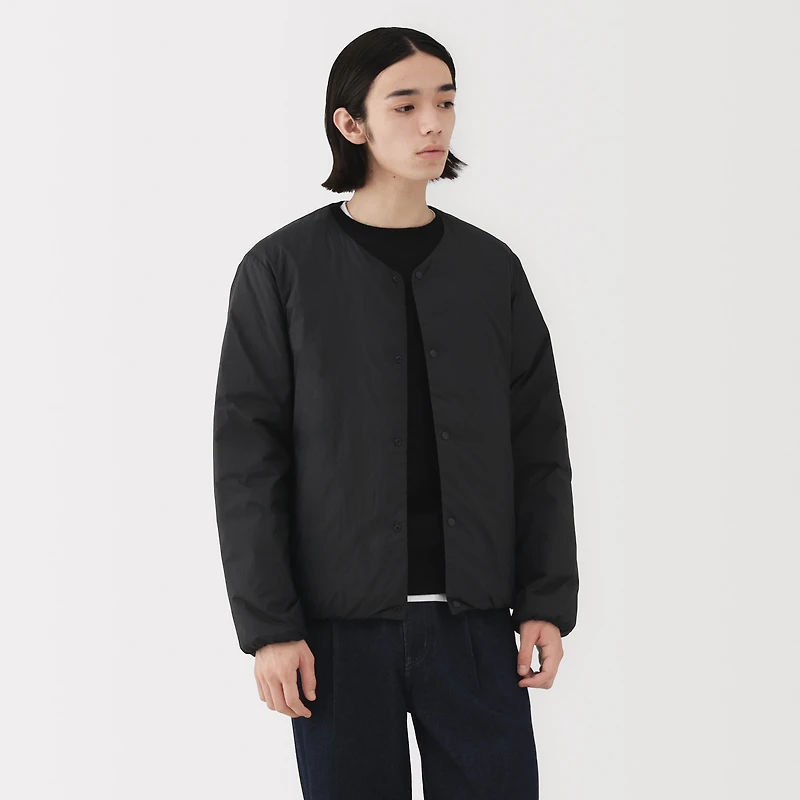 Lightweight Down Collarless Jacket