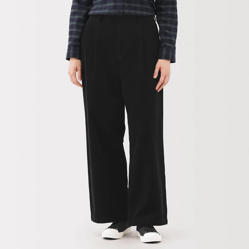 Kapok Blend Corduroy Wide Pants