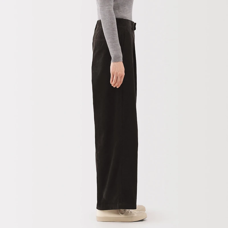 Kapok Blend Corduroy Wide Pants