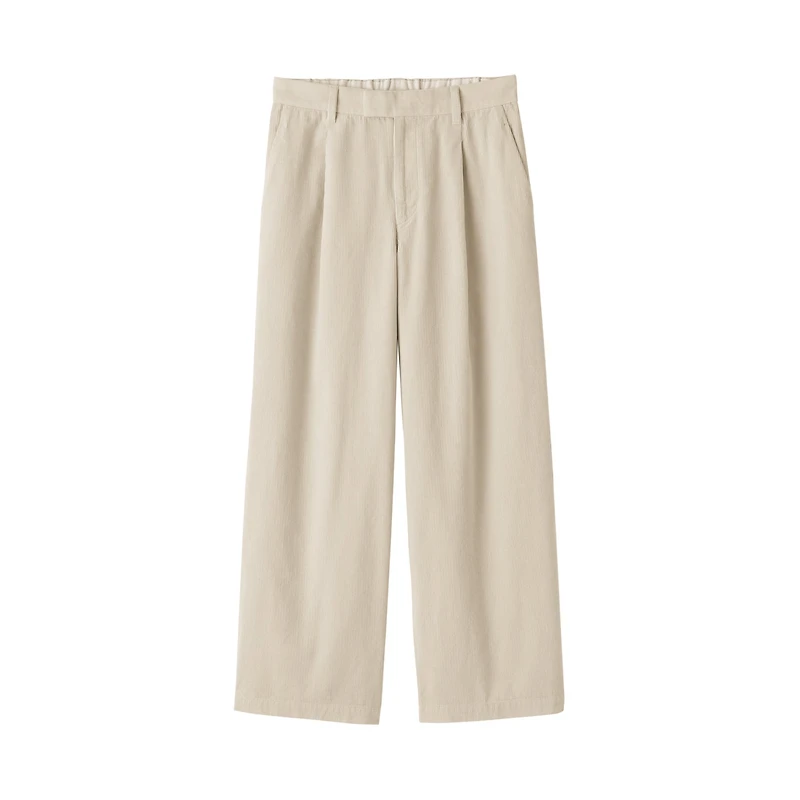 Kapok Blend Corduroy Wide Pants
