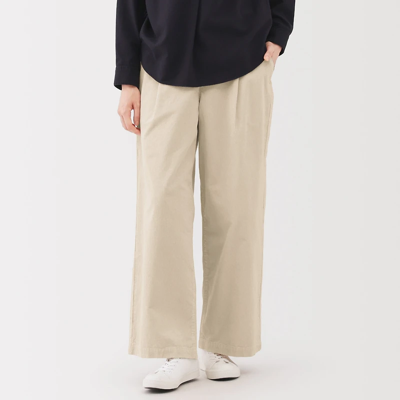 Kapok Blend Corduroy Wide Pants