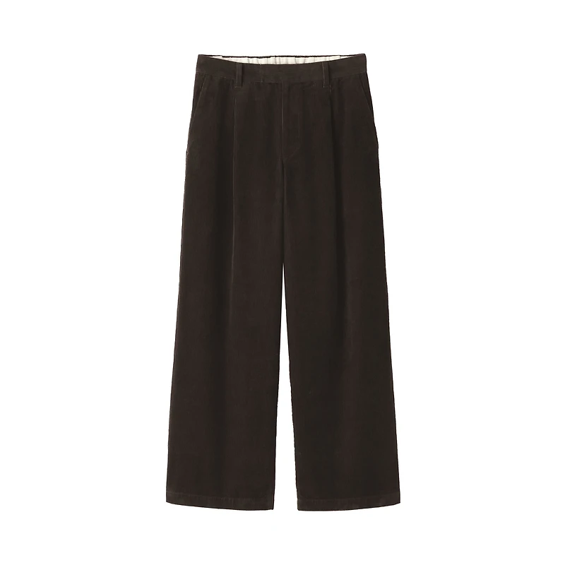 Kapok Blend Corduroy Wide Pants
