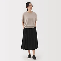 Lyocell Blend Flared Skirt