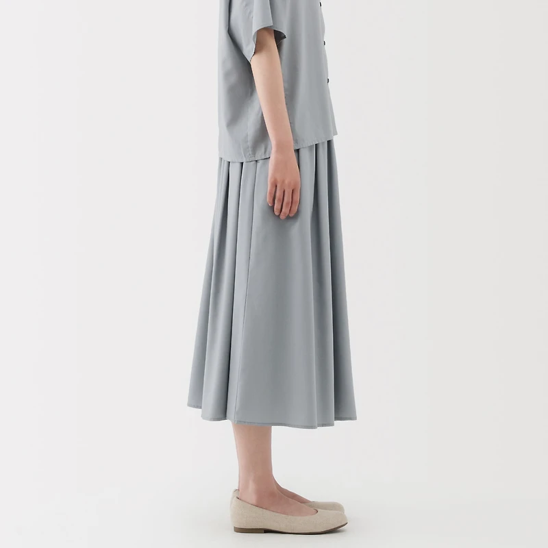 Lyocell Blend Flared Skirt