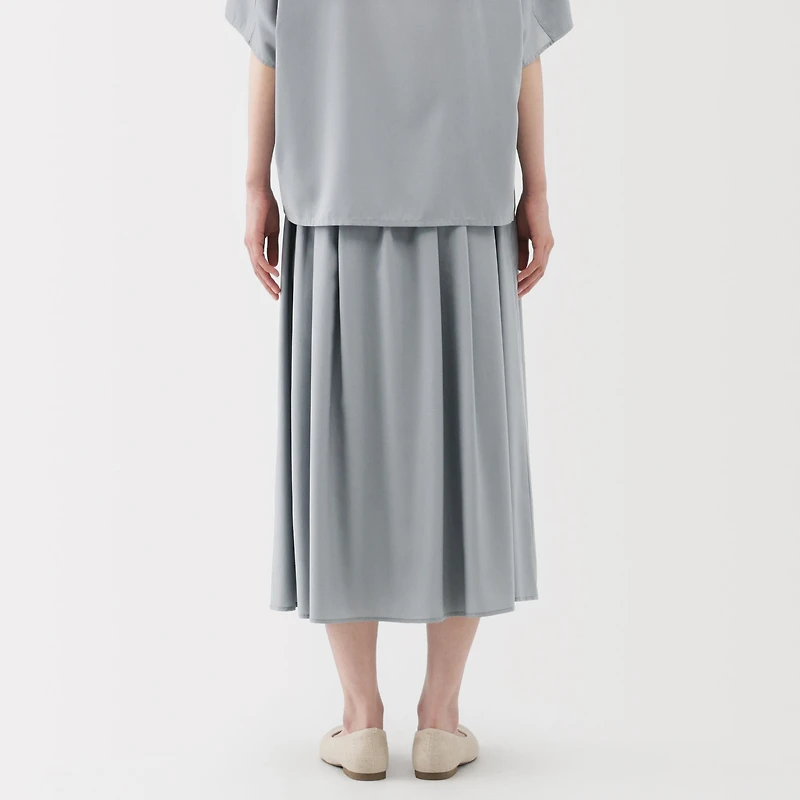 Lyocell Blend Flared Skirt