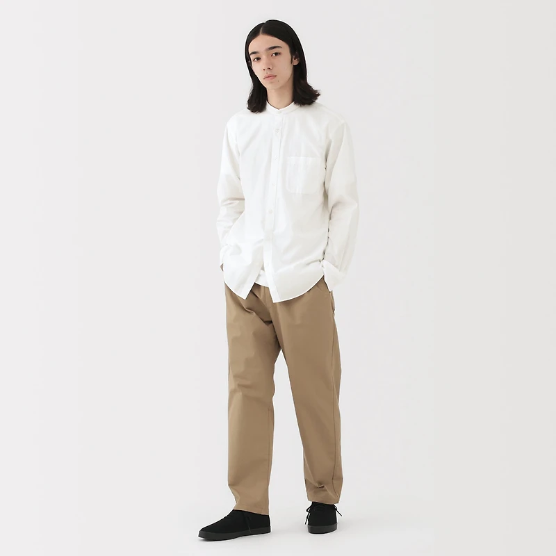 Broadcloth Stand Collar Shirt
