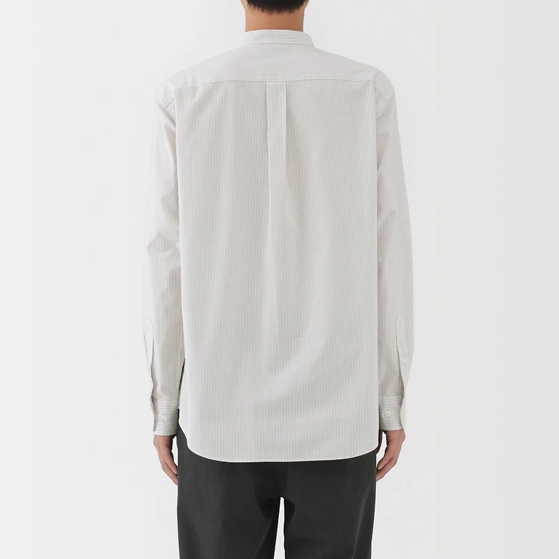 Broadcloth Stand Collar Shirt