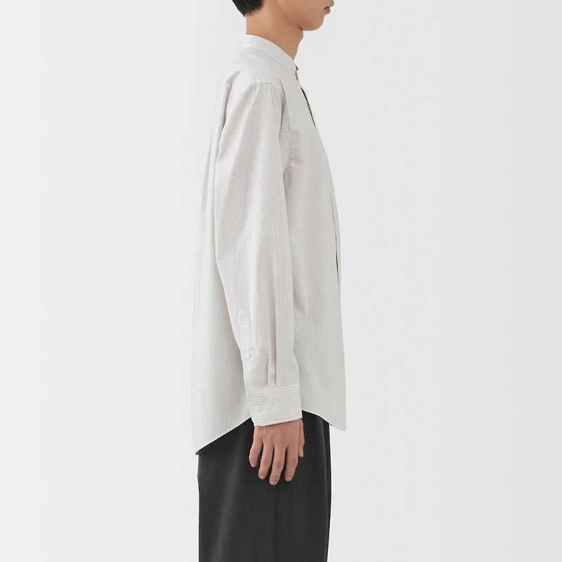Broadcloth Stand Collar Shirt