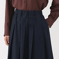Labo Polyester Cotton Tuck Skirt