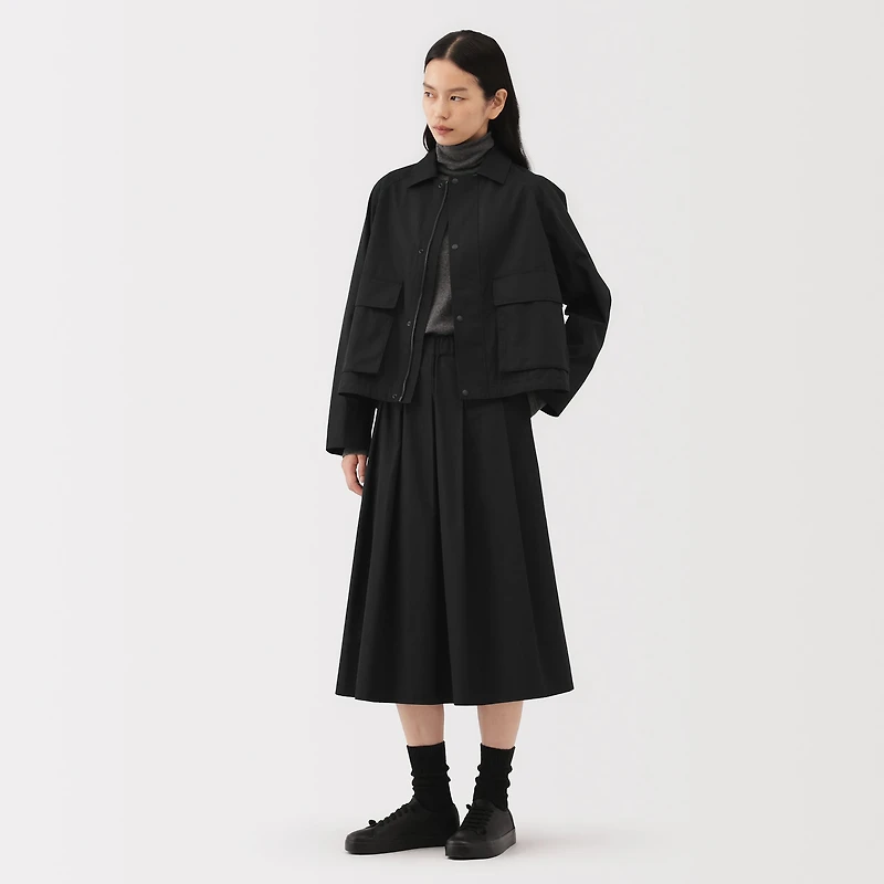 Labo Polyester Cotton Tuck Skirt