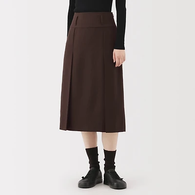 Labo Polyester Twill Tuck Skirt