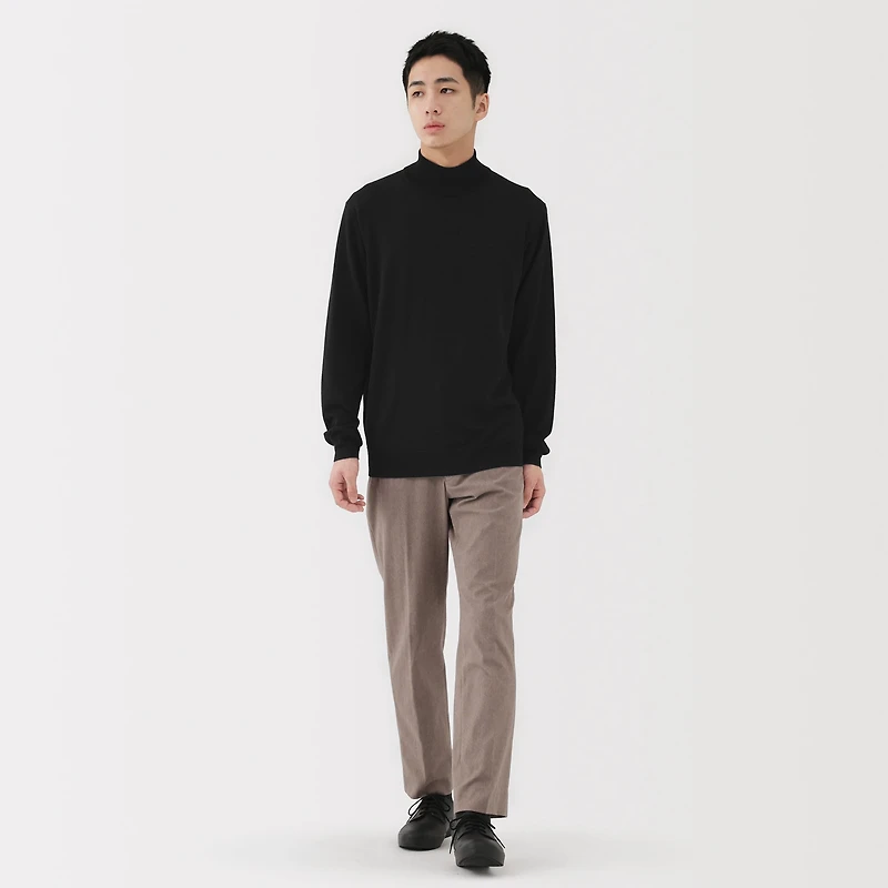 Wool Mock Neck Sweater