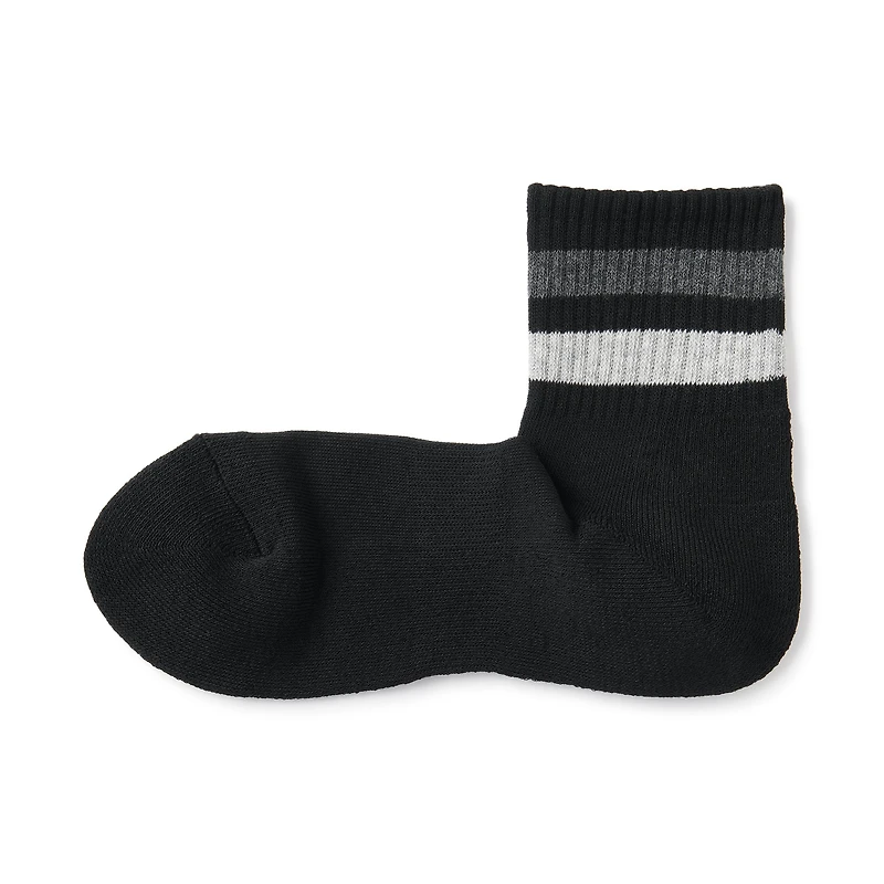 Pile Striped Short Socks