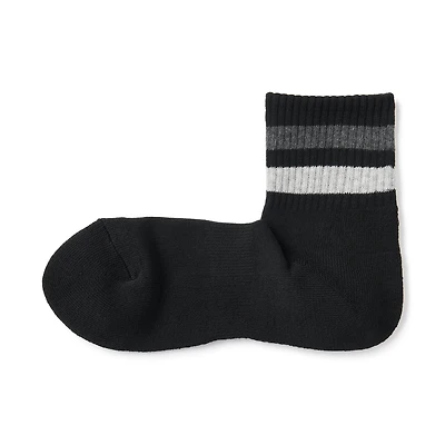 Pile Striped Short Socks
