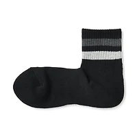 Pile Striped Short Socks