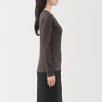 Lyocell Blend Rib Crew Neck T-Shirt
