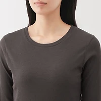 Lyocell Blend Rib Crew Neck T-Shirt