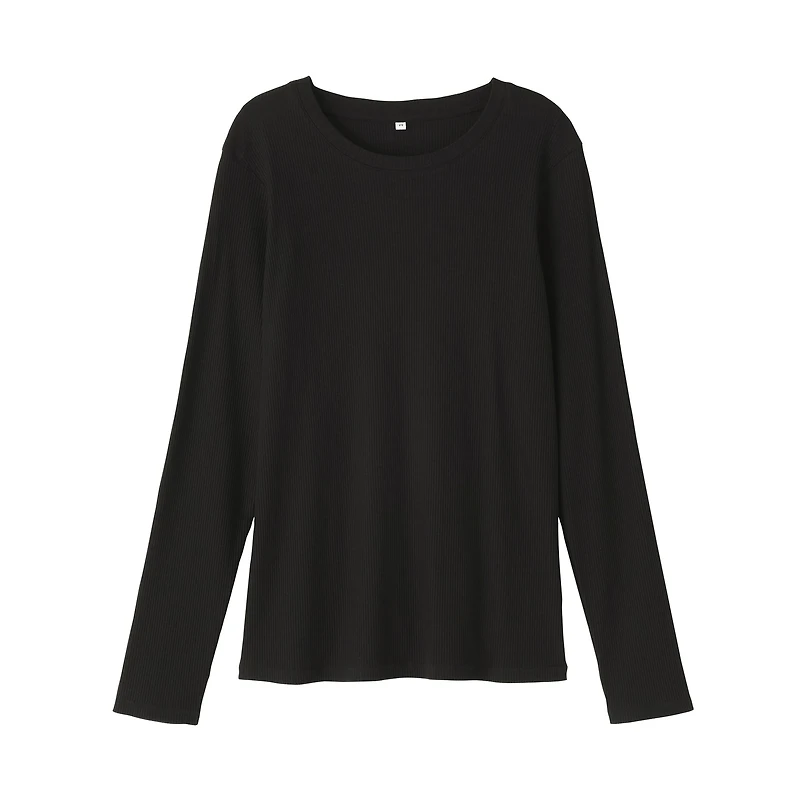 Lyocell Blend Rib Crew Neck T-Shirt