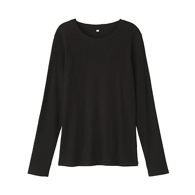 Lyocell Blend Rib Crew Neck T-Shirt