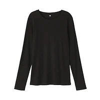 Lyocell Blend Rib Crew Neck T-Shirt