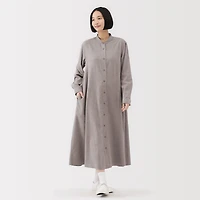 Flannel Stand Collar Dress