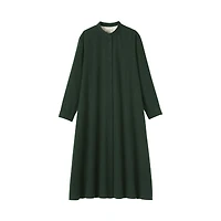 Flannel Stand Collar Dress