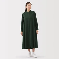 Flannel Stand Collar Dress