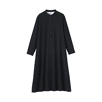 Flannel Stand Collar Dress