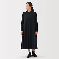 Flannel Stand Collar Dress