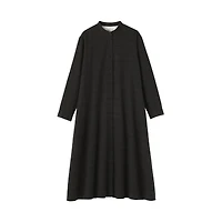 Flannel Stand Collar Dress