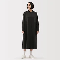 Flannel Stand Collar Dress