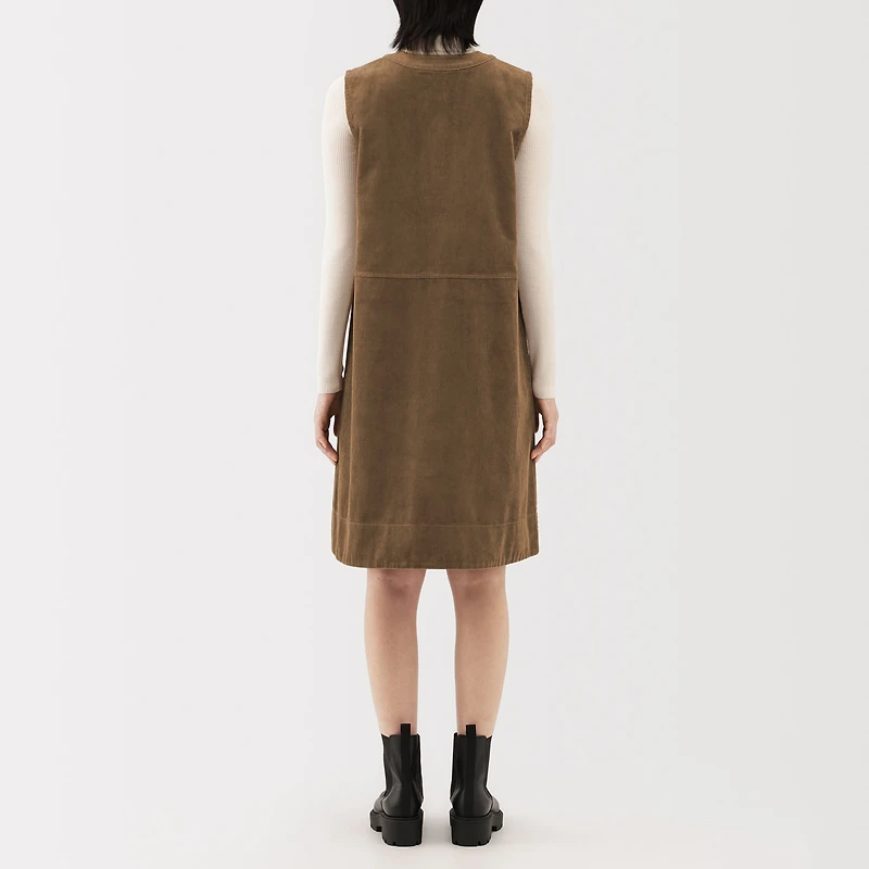 Kapok Blend Corduroy Jumper Dress