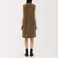 Kapok Blend Corduroy Jumper Dress