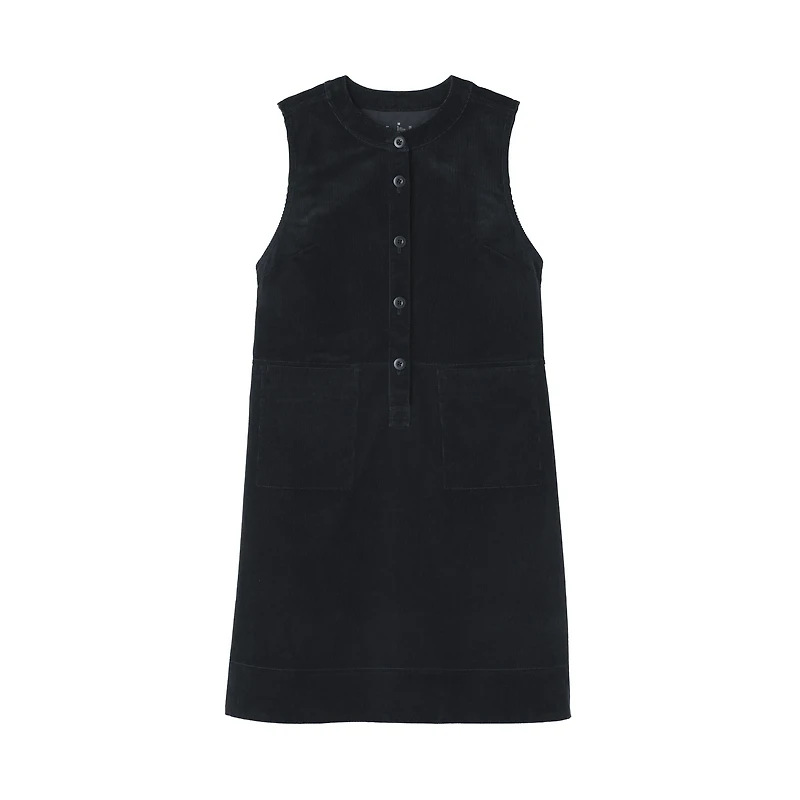 Kapok Blend Corduroy Jumper Dress