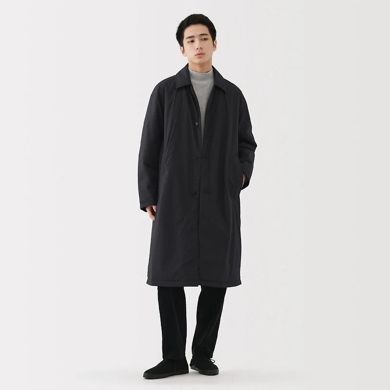Padded Stand Fall Collar Coat