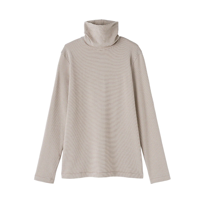 Brushed Rib Turtleneck T-Shirt