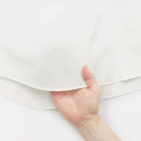 Cotton Semi-Spread Collar Shirt