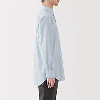 Cotton Semi-Spread Collar Shirt