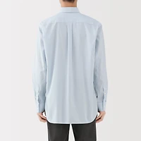 Cotton Semi-Spread Collar Shirt