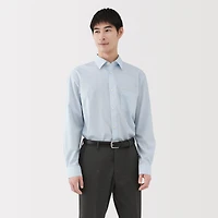 Cotton Semi-Spread Collar Shirt