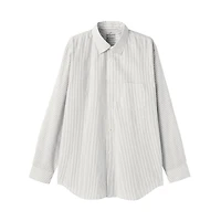 Cotton Semi-Spread Collar Shirt
