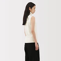 Labo Cotton Cashmere Sleeveless Turtleneck
