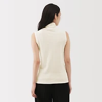 Labo Cotton Cashmere Sleeveless Turtleneck