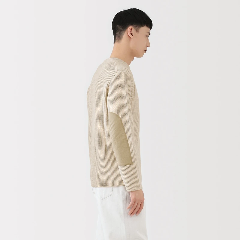 Labo Merino Wool Elbow Patch Sweater