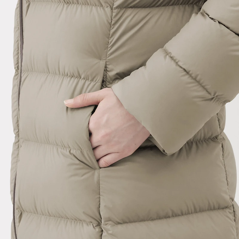 Lightweight Down Hooded Coat