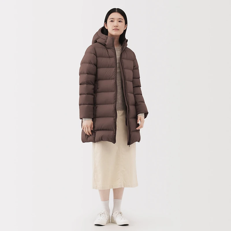 Lightweight Down Hooded Coat
