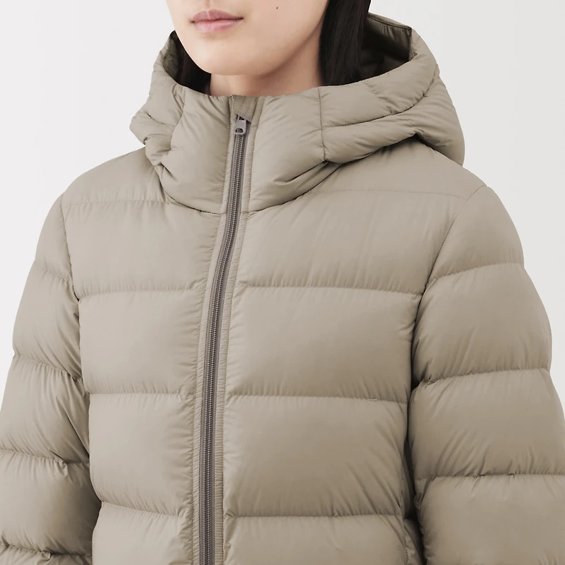 Lightweight Down Hooded Coat