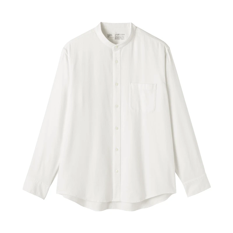 Flannel Stand Collar Shirt