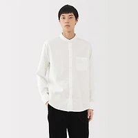 Flannel Stand Collar Shirt